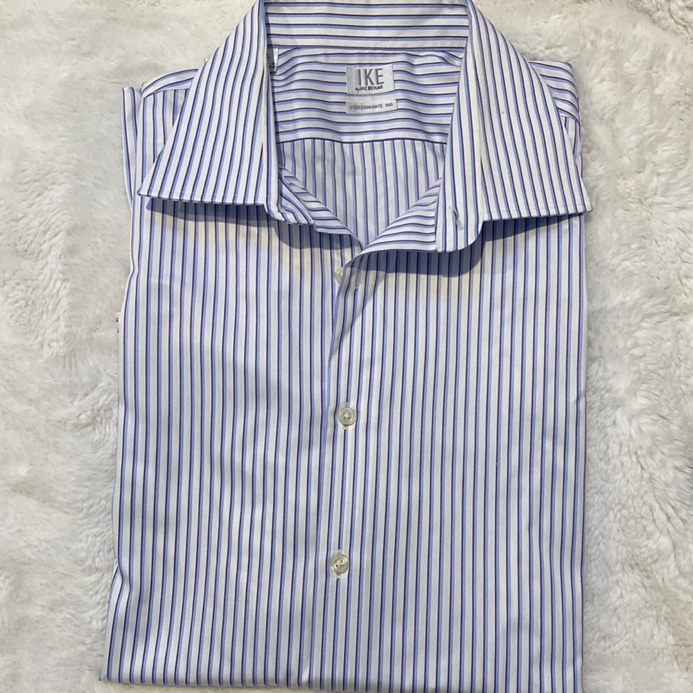 IKE by IKE BEHAR striped button down dress shirt - Picture 1 of 5